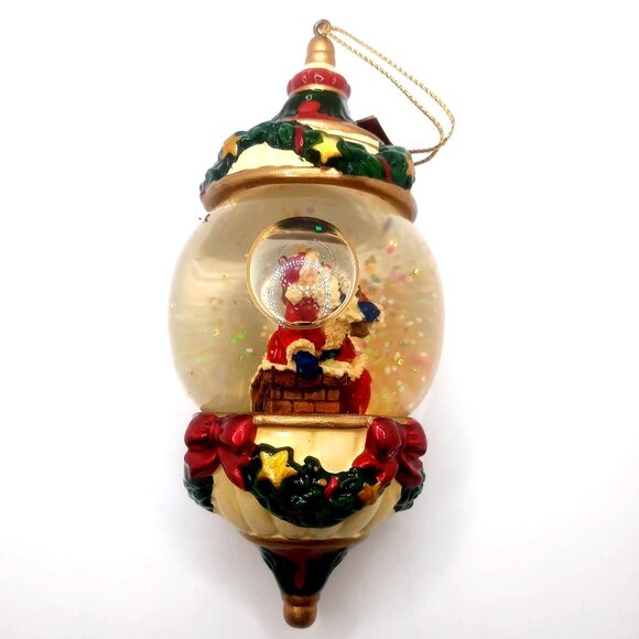 Kirkland Signature Santa Snow Water Globe Holiday Christmas Hanging Ornament 5" - Picture 4 of 12